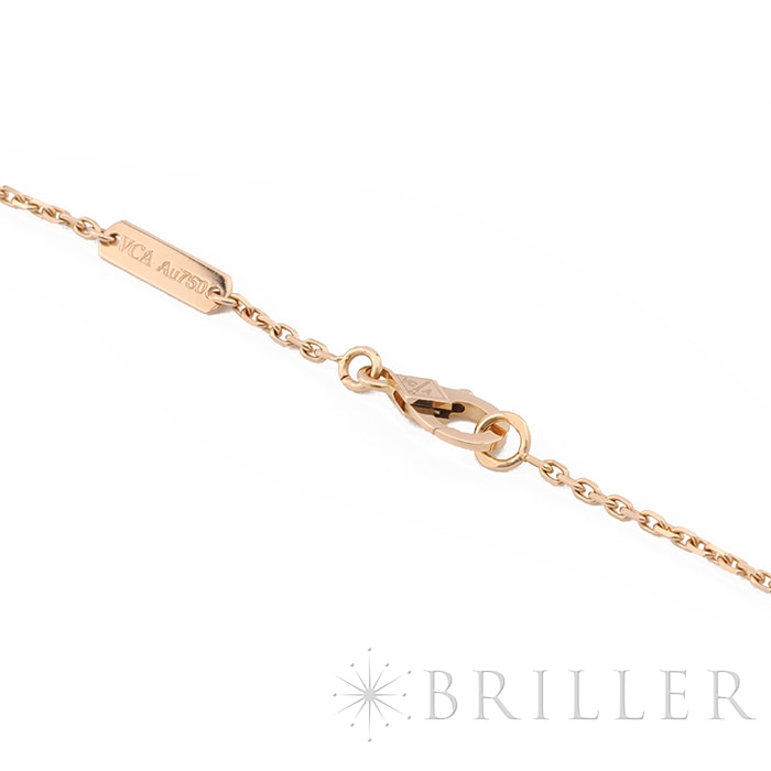 Van Cleef & Arpels ヴァン クリーフ&アーペル アルハンブラ ヴィンテージアルハンブラ ペンダント 2017年 ホリデー限定 ピンクゴールド ブルズアイ ダイヤモンド VCARP0MV00 9