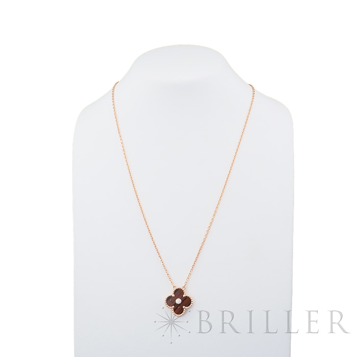 Van Cleef & Arpels ヴァン クリーフ&アーペル アルハンブラ ヴィンテージアルハンブラ ペンダント 2017年 ホリデー限定 ピンクゴールド ブルズアイ ダイヤモンド VCARP0MV00 13
