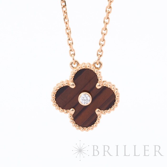 Van Cleef & Arpels ヴァン クリーフ&アーペル アルハンブラ ヴィンテージアルハンブラ ペンダント 2017年 ホリデー限定 ピンクゴールド ブルズアイ ダイヤモンド VCARP0MV00 3