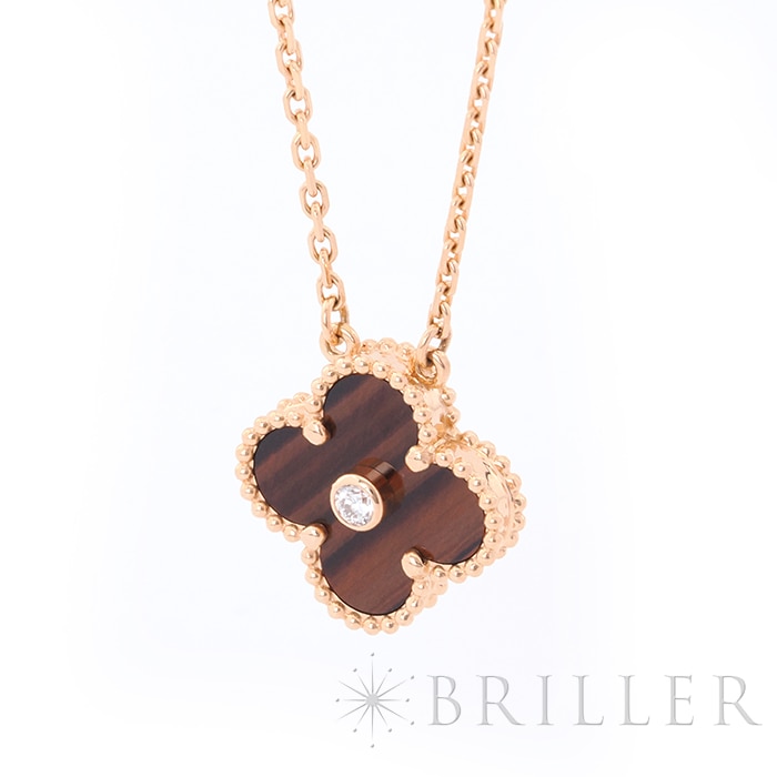 Van Cleef & Arpels ヴァン クリーフ&アーペル アルハンブラ ヴィンテージアルハンブラ ペンダント 2017年 ホリデー限定 ピンクゴールド ブルズアイ ダイヤモンド VCARP0MV00 4
