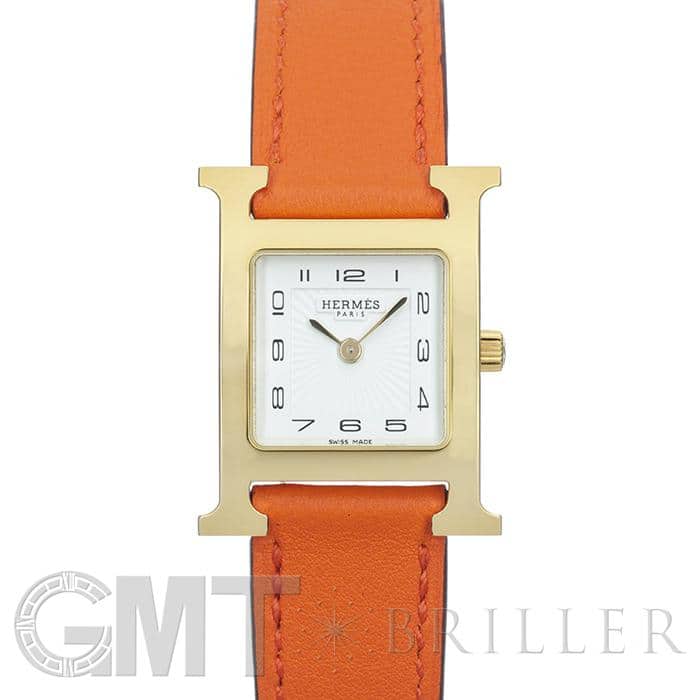 HERMES エルメス Hウォッチ HH1.201.131/SW931 ゴールドプレーテッド オレンジ メイン