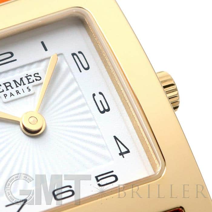 HERMES エルメス Hウォッチ HH1.201.131/SW931 ゴールドプレーテッド オレンジ 18