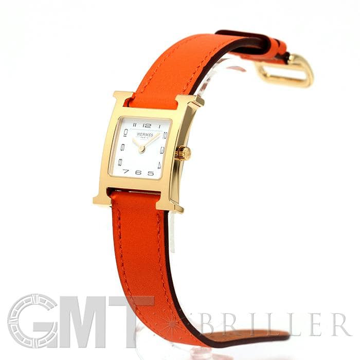HERMES エルメス Hウォッチ HH1.201.131/SW931 ゴールドプレーテッド オレンジ 1
