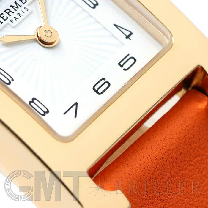 HERMES エルメス Hウォッチ HH1.201.131/SW931 ゴールドプレーテッド オレンジ 19