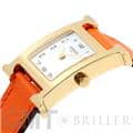 HERMES エルメス Hウォッチ HH1.201.131/SW931 ゴールドプレーテッド オレンジ 23