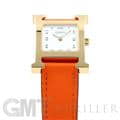 HERMES エルメス Hウォッチ HH1.201.131/SW931 ゴールドプレーテッド オレンジ 24