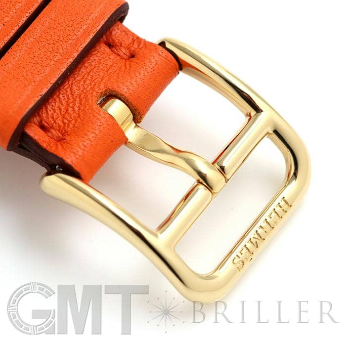 HERMES エルメス Hウォッチ HH1.201.131/SW931 ゴールドプレーテッド オレンジ 26