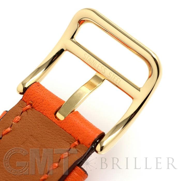HERMES エルメス Hウォッチ HH1.201.131/SW931 ゴールドプレーテッド オレンジ 27