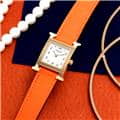 HERMES エルメス Hウォッチ HH1.201.131/SW931 ゴールドプレーテッド オレンジ 2