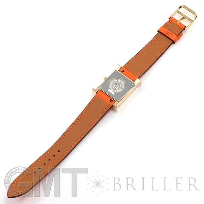 HERMES エルメス Hウォッチ HH1.201.131/SW931 ゴールドプレーテッド オレンジ 6