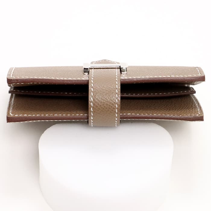 新品)HERMES エルメス ベアン ミニ エプソン エトゥープ シルバー金具 ...