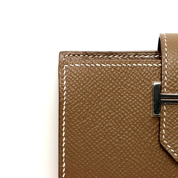 新品)HERMES エルメス ベアン ミニ エプソン エトゥープ シルバー金具 ...