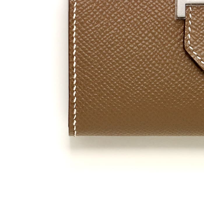 新品)HERMES エルメス ベアン ミニ エプソン エトゥープ シルバー金具 ...