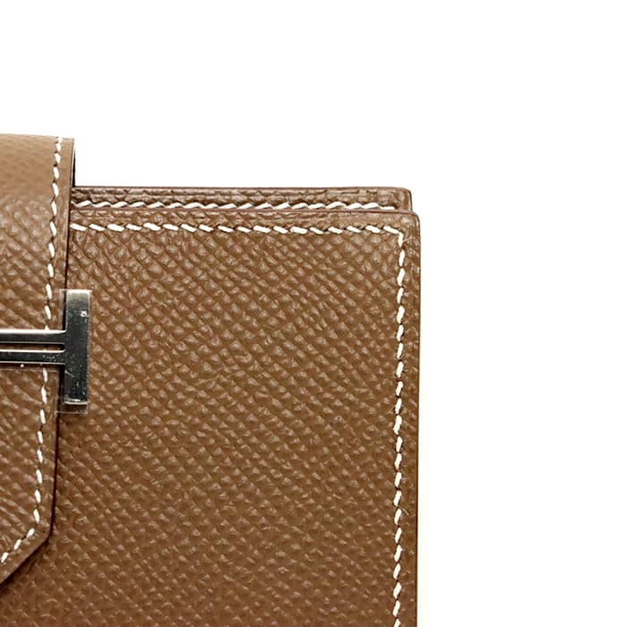新品)HERMES エルメス ベアン ミニ エプソン エトゥープ シルバー金具 ...
