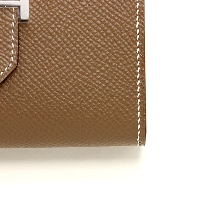 新品)HERMES エルメス ベアン ミニ エプソン エトゥープ シルバー金具 ...