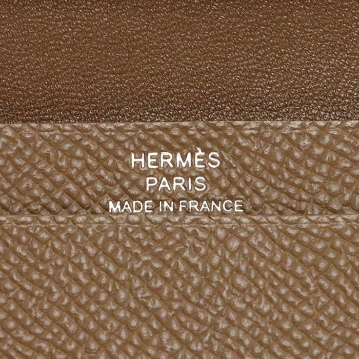 新品)HERMES エルメス ベアン ミニ エプソン エトゥープ シルバー金具 ...