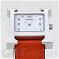 HERMES エルメス Hウォッチ HH1.220.136/WW93 044901WW00　Hウォッチ ホワイトラッカーSS オレンジ 15