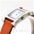 HERMES エルメス Hウォッチ HH1.220.136/WW93 044901WW00　Hウォッチ ホワイトラッカーSS オレンジ 19