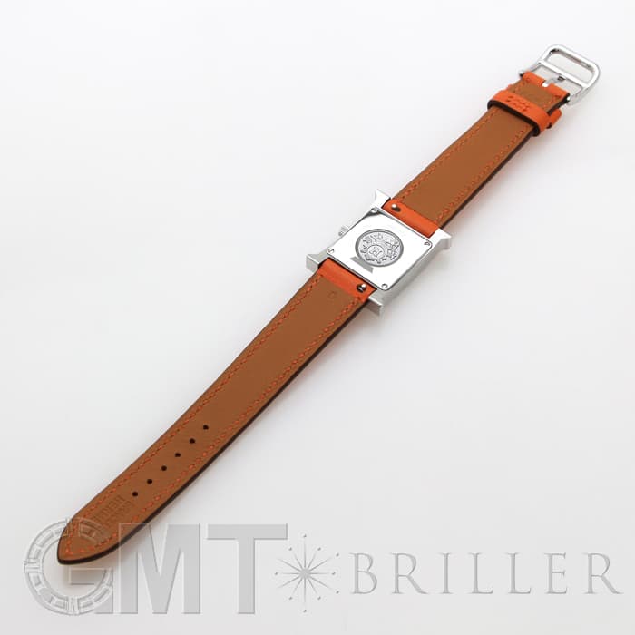 HERMES エルメス Hウォッチ HH1.220.136/WW93 044901WW00　Hウォッチ ホワイトラッカーSS オレンジ 22