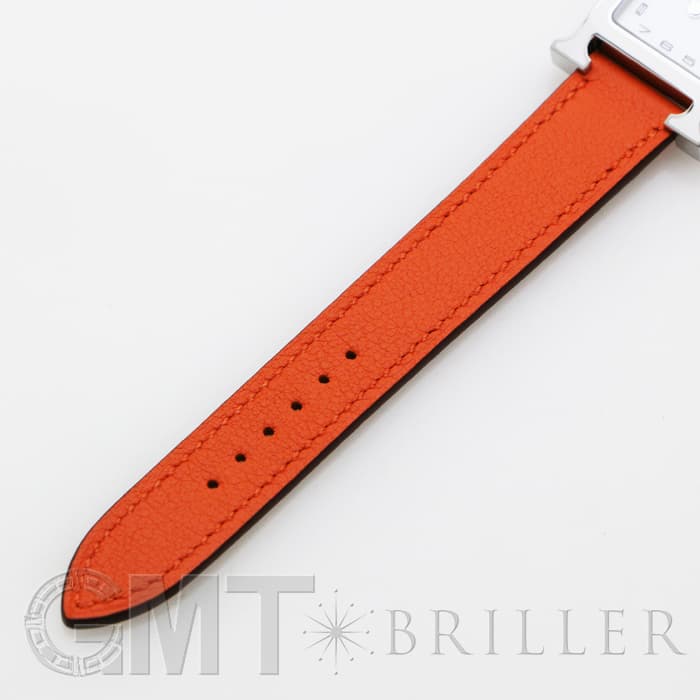 HERMES エルメス Hウォッチ HH1.220.136/WW93 044901WW00　Hウォッチ ホワイトラッカーSS オレンジ 25