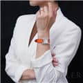 HERMES エルメス Hウォッチ HH1.220.136/WW93 044901WW00　Hウォッチ ホワイトラッカーSS オレンジ 29