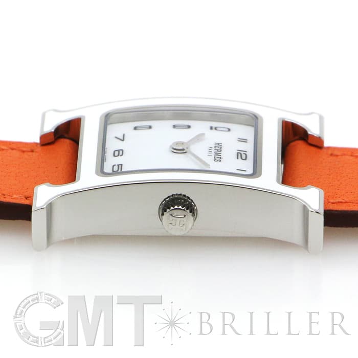 HERMES エルメス Hウォッチ HH1.220.136/WW93 044901WW00　Hウォッチ ホワイトラッカーSS オレンジ 7