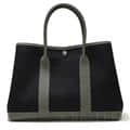 HERMES エルメス ガーデンパーティー 30/TPM トワルアッシュ/ネゴンダ エタン/ノワール シルバー金具 メイン