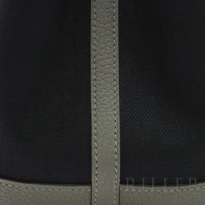 HERMES エルメス ガーデンパーティー 30/TPM トワルアッシュ/ネゴンダ エタン/ノワール シルバー金具 9