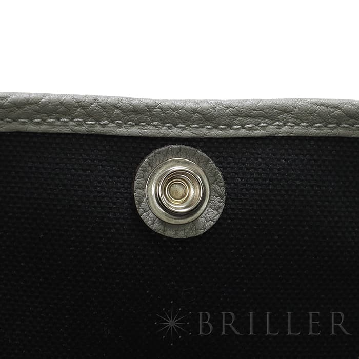 HERMES エルメス ガーデンパーティー 30/TPM トワルアッシュ/ネゴンダ エタン/ノワール シルバー金具 17