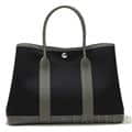 HERMES エルメス ガーデンパーティー 30/TPM トワルアッシュ/ネゴンダ エタン/ノワール シルバー金具 1