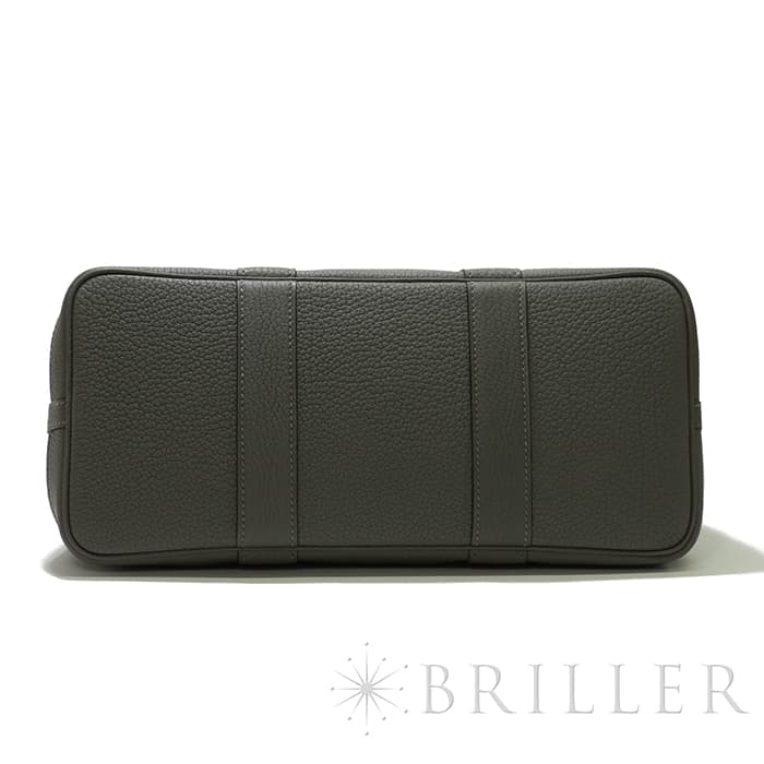 HERMES エルメス ガーデンパーティー 30/TPM トワルアッシュ/ネゴンダ エタン/ノワール シルバー金具 19