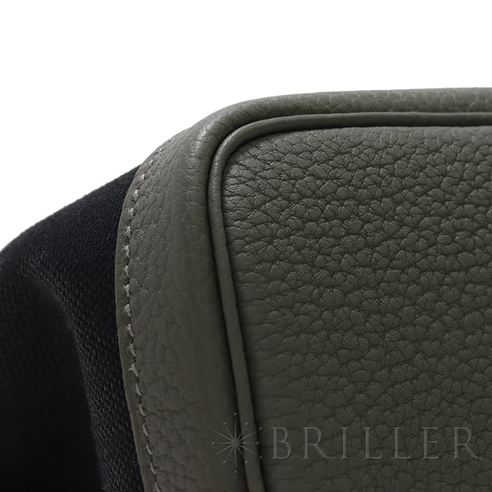 HERMES エルメス ガーデンパーティー 30/TPM トワルアッシュ/ネゴンダ エタン/ノワール シルバー金具 20