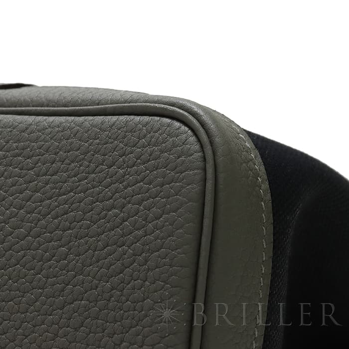 HERMES エルメス ガーデンパーティー 30/TPM トワルアッシュ/ネゴンダ エタン/ノワール シルバー金具 23