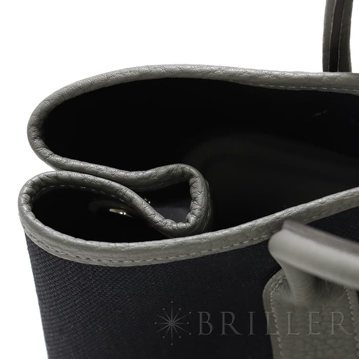 HERMES エルメス ガーデンパーティー 30/TPM トワルアッシュ/ネゴンダ エタン/ノワール シルバー金具 24