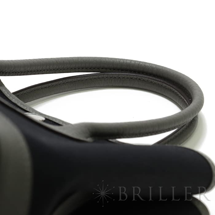 HERMES エルメス ガーデンパーティー 30/TPM トワルアッシュ/ネゴンダ エタン/ノワール シルバー金具 6