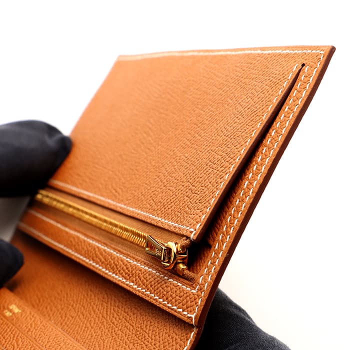 HERMES エルメス ベアン スフレ エプソン ゴールド ゴールド金具 12