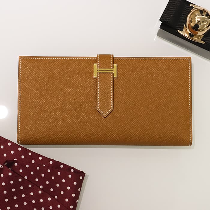 HERMES エルメス ベアン スフレ エプソン ゴールド ゴールド金具 2