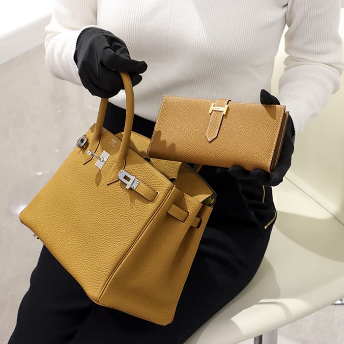 HERMES エルメス ベアン スフレ エプソン ゴールド ゴールド金具 29