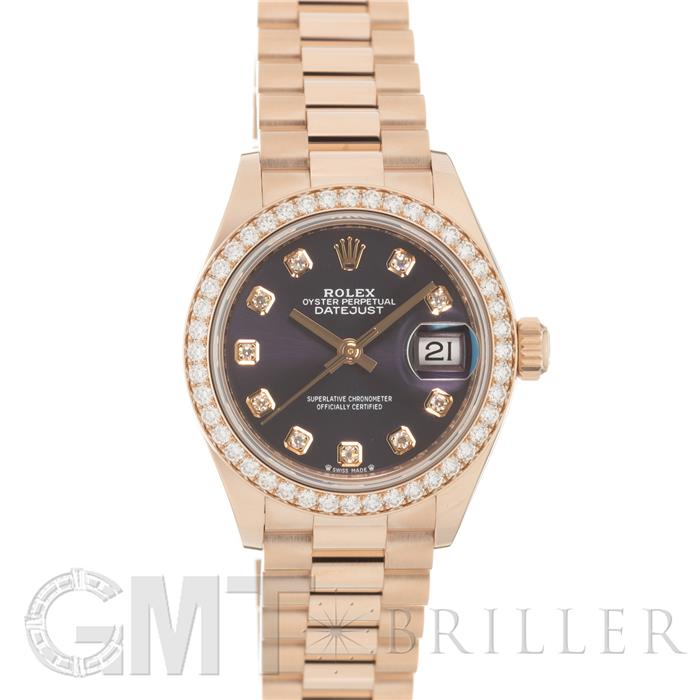 ROLEX ロレックス デイトジャスト 279135RBR オーベルジーヌ 10Pダイヤモンド プレジデントブレスレット メイン