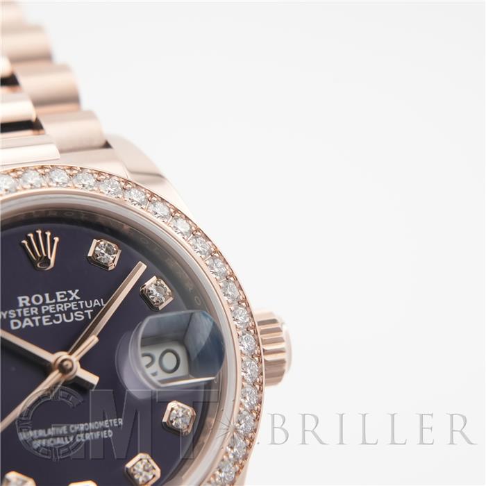 ROLEX ロレックス デイトジャスト 279135RBR オーベルジーヌ 10Pダイヤモンド プレジデントブレスレット 9