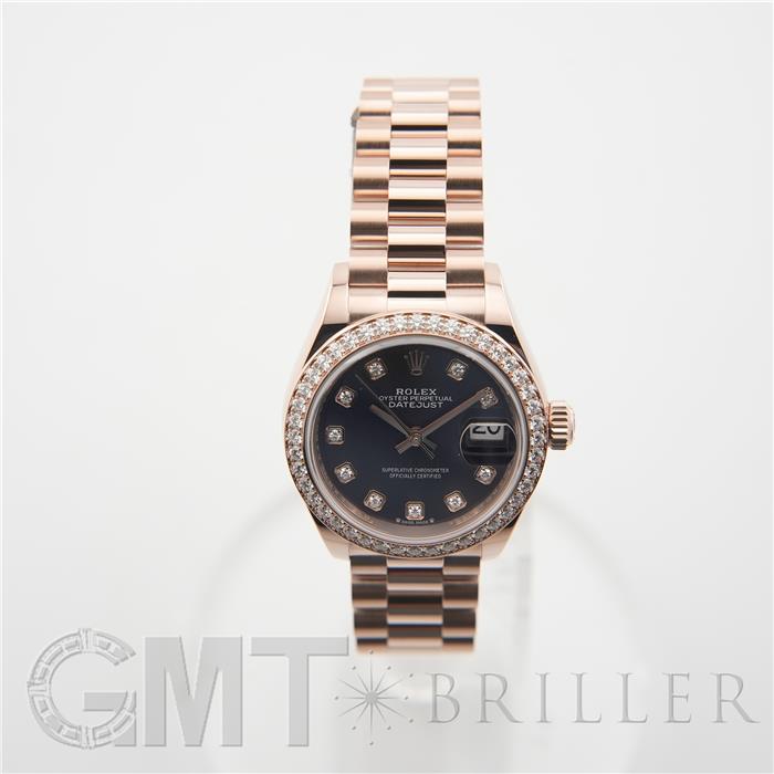 ROLEX ロレックス デイトジャスト 279135RBR オーベルジーヌ 10Pダイヤモンド プレジデントブレスレット 16