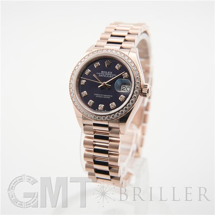 ROLEX ロレックス デイトジャスト 279135RBR オーベルジーヌ 10Pダイヤモンド プレジデントブレスレット 1