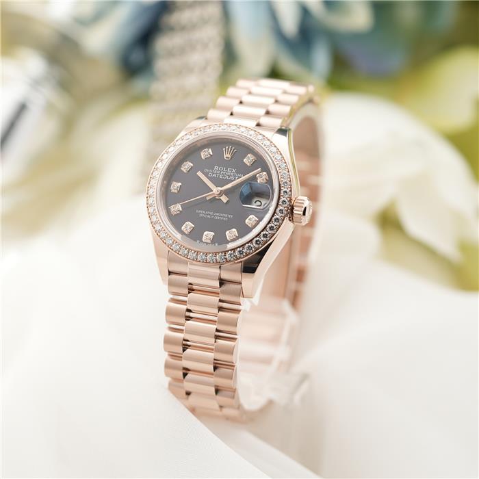 ROLEX ロレックス デイトジャスト 279135RBR オーベルジーヌ 10Pダイヤモンド プレジデントブレスレット 2