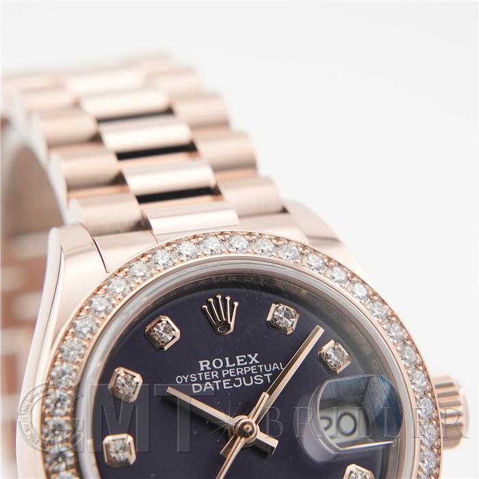 ROLEX ロレックス デイトジャスト 279135RBR オーベルジーヌ 10Pダイヤモンド プレジデントブレスレット 8