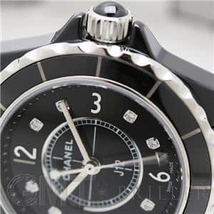 CHANEL シャネル J12 ブラック セラミック 8Pダイヤ 29mm H2569