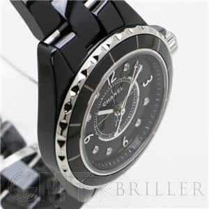 CHANEL シャネル J12 ブラック セラミック 8Pダイヤ 29mm H2569