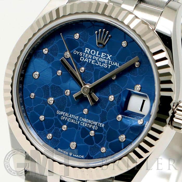 ROLEX ロレックス デイトジャスト 278274 アズーロブルー フローラルモチーフ 11