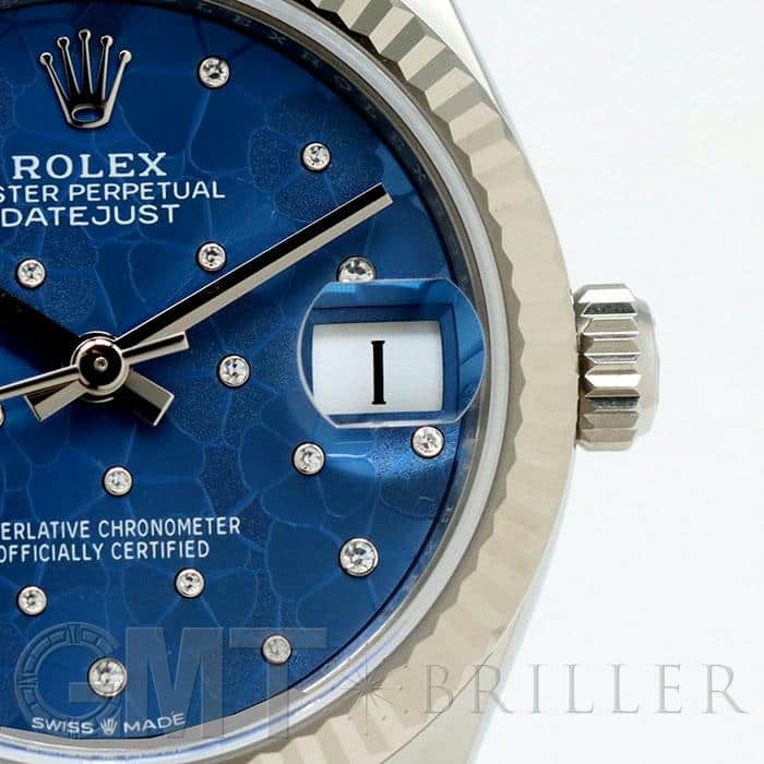 ROLEX ロレックス デイトジャスト 278274 アズーロブルー フローラルモチーフ 17