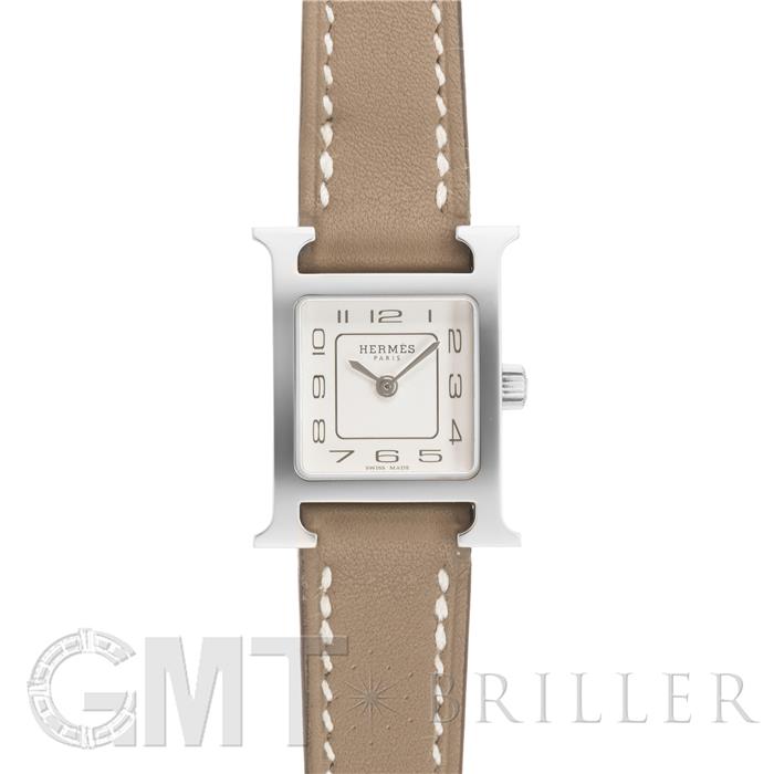 未使用)HERMES エルメス Hウォッチ PM シルバー エトゥープ HH1.210