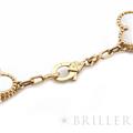 Van Cleef & Arpels ヴァン クリーフ&アーペル アルハンブラ ヴィンテージアルハンブラ ブレスレット 5モチーフ マザーオブパール イエローゴールド VCARA41800 8